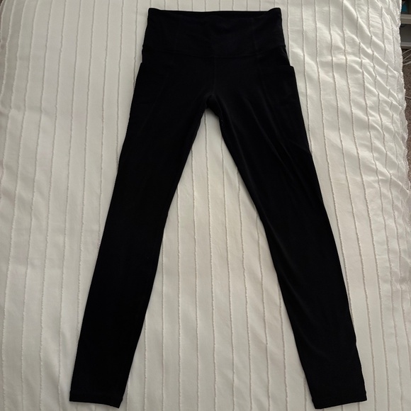 Athleta Pants - Athleta Salutation Stash Tights Black Full Length Size S